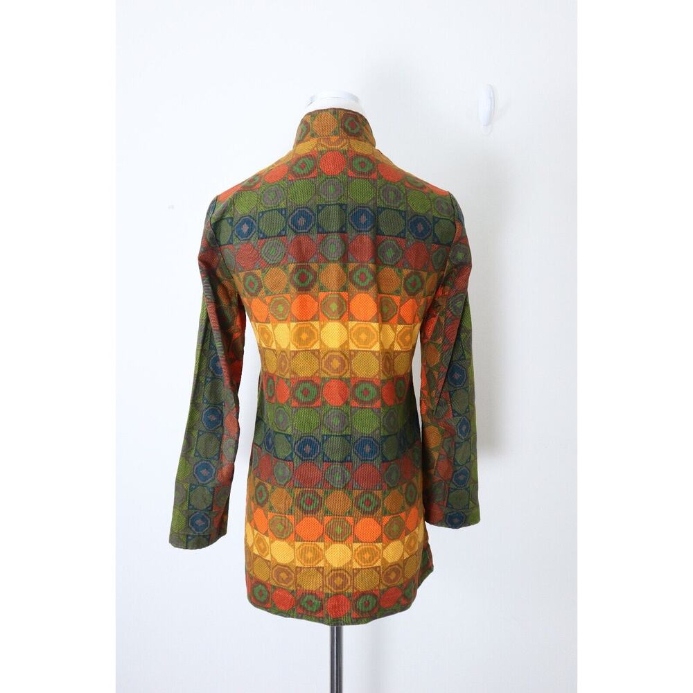 Vintage 1960's "Aladdin" Women's Nehru Collar Button Down Shirt Psychedelic - Picture 8 of 11